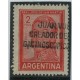 ARGENTINA 1959 GJ 1134 ESTAMPILLA VARIEDAD CARA RAYADA MUY RARA DE PERFECTA CONDICION U$ 250